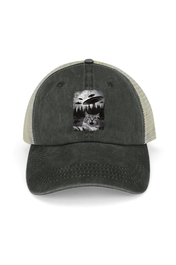 Cat Selfie Black Baseball Cap for Men Women, Adjustable Snapback Hats Trucker Hat