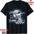 Cat Riding Food Cat Selfie With St Nick Claus Riding Sleigh Reindeer T-Shirt - Walmart.com