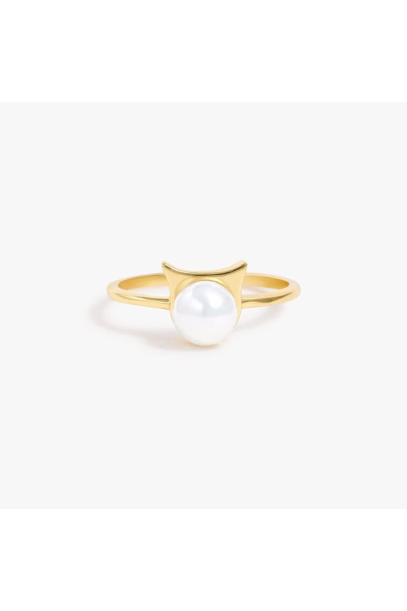 Cat Shape Cute Pearl Ring