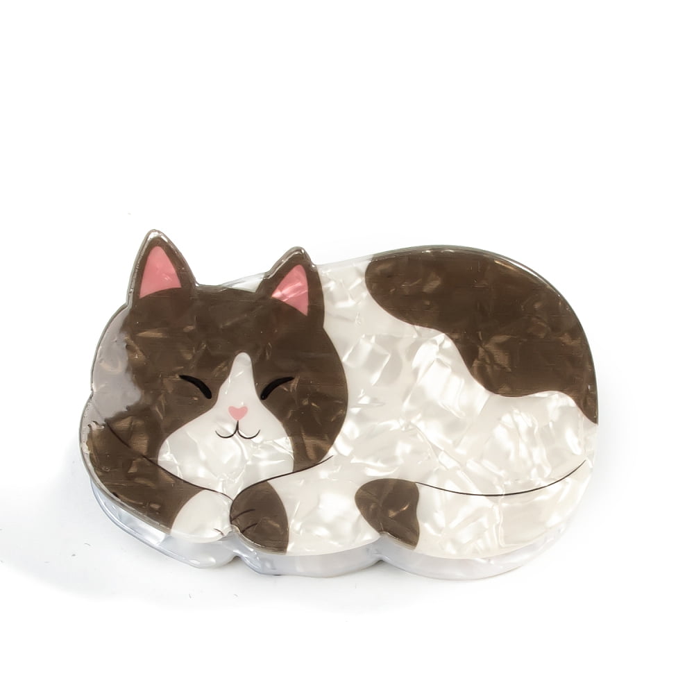 Cat Shape PVC Claw Hair Clips for Girls Women Thick Hair Camel 43x81x44mm DIY