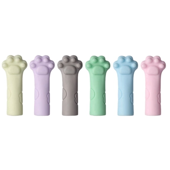 Cat Shape Pencil Eraser Topper Rubber Tip Protector Extender for Office and Home
