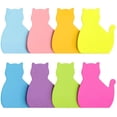 thumbnail image 1 of Cat Shape Sticky Notes 8 Color Bright Colorful Sticky Pad 75 Sheets/Pad Self-Sticky Note Pads (8 Pads), 1 of 2