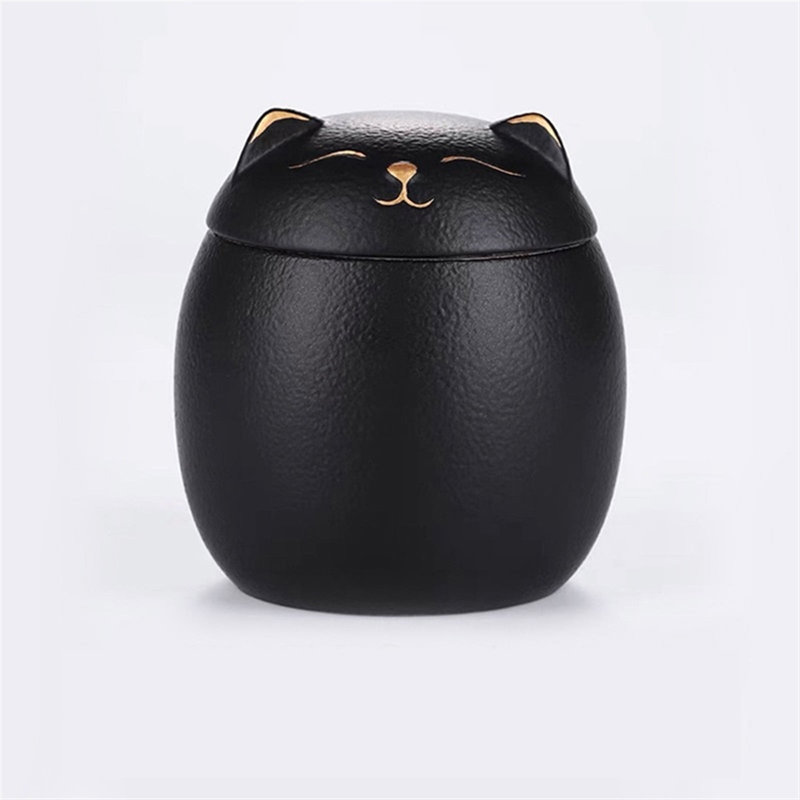 Cat Shape Urn For Pet Ashes Cat Shape Memorial Cremation Urns Handcrafted Black Decorative Urns For Funeral Cat Urn
