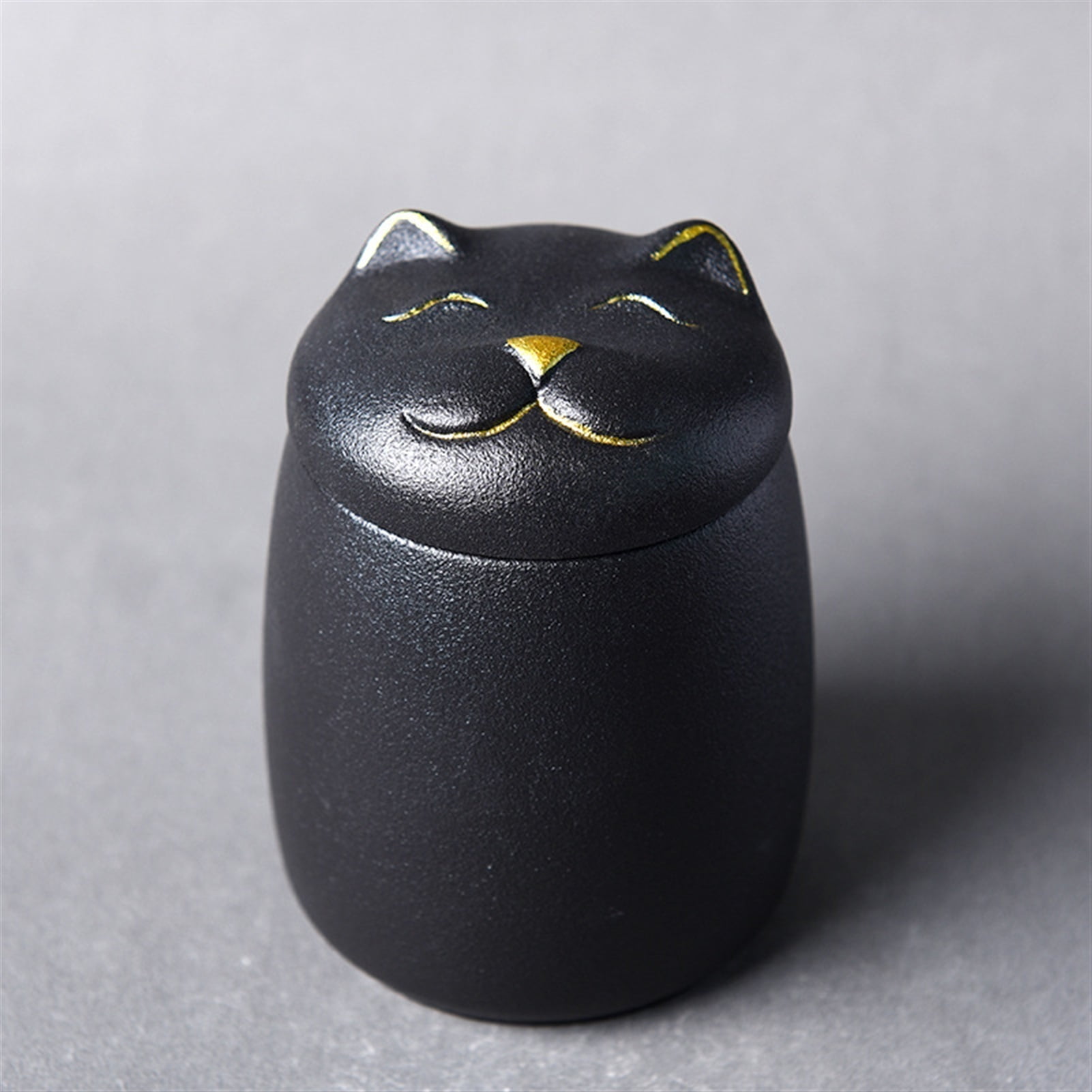 Cat Shape Urn For Pet Ashes Cat Shape Memorial Cremation Urns Handcrafted Black Decorative Urns Funeral Cat Urn Dog Urn