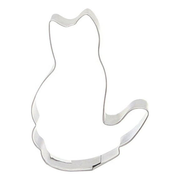Cat Shaped Aluminium Mold Sugarcraft Cake Cookies Pastry Baking Cutter Mould