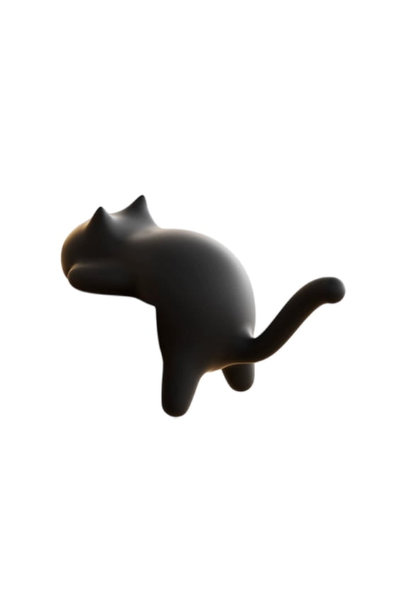 Cat Shaped Backpack Hook Plastic Desktop Hanger Backback Hook Key Holder for Bags, Headphones, Keys