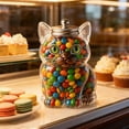 thumbnail image 1 of Adorable Shaped Clear Plastic Candy Jar with Airtight Lid Food Storage Container for Sweets Snacks Kitchen Counter Decor Holiday Gift Idea, 1 of 5