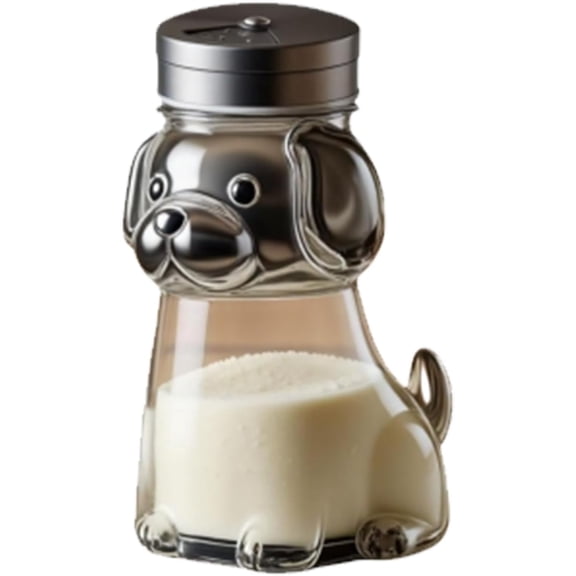 Cat Shaped Glass Salt and Pepper Shakers with Stainless Steel Lids, Cute Seasoning Bottles for Kitchen, BBQ, Bar, RV and Camping Use