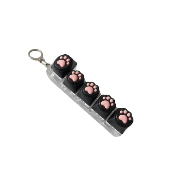 Cat Shaped Key Switch Tester, Led Lighted Stress Relief Keychain For Keyboard Enthusiasts & Fidget Toy Collectors 1 Piece Portable Desk Accessory For Work Travel & Relaxation