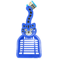 thumbnail image 1 of Cat-Shaped Litter Scoop, 11 3/8" Long and 5" Wide, Unique Cat Face and Tail Handle, Durable Plastic, Large Hanging Hole, Perfect for Easy Litter Box Cleaning, Blue, 1 of 1