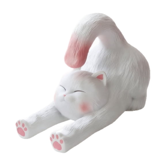 Cat Shaped Phone Stand Cute Pink Desk Holder with Raised Paw Design for Smartphones and Tablets, Ideal for Home Office Bedroom Study Use