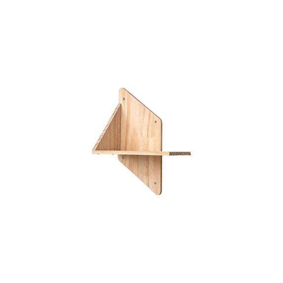 Cat Shelves for Wall, Cat Climbing Wall, Solid Wood 10X14 in, Elevated Perches, Household Play Space, Light tone, 1 Pc
