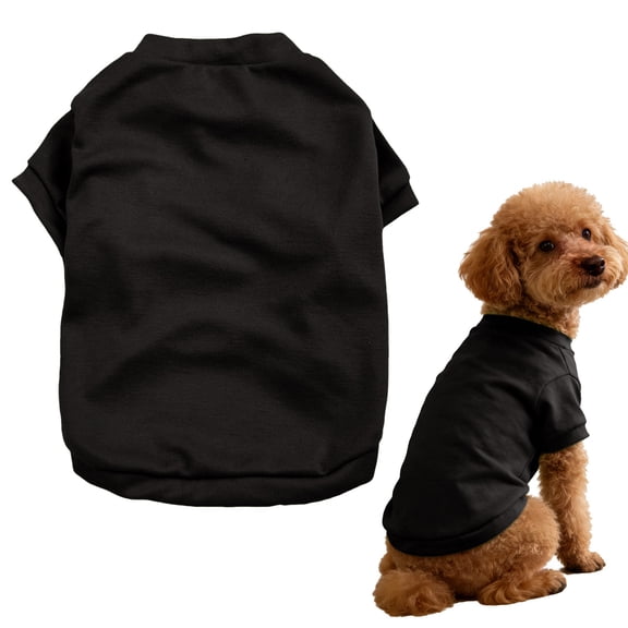 Cat Shirts for Cats only,Dog T Shirt Soft Cotton Basic Pet Shirt,Cute Dog Clothes for Small Dogs Boy and Girl, Lightweight Breathable Design Short Sleeves Vests for Puppy Chihuahua Yorkies(Black, L)
