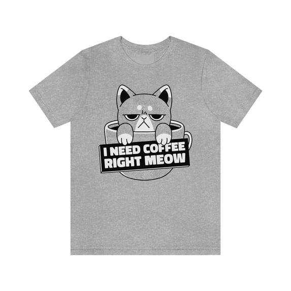 Cat Shirts Coffee Funny Cat Shirt Cat Gifts for Men Cat Dad Shirt