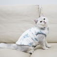 thumbnail image 1 of Cat Shirts Cotton Striped T-Shirt, Winter Pet Clothes for Small Dogs,Soft Cat Apparel Cat Tee,Sleeveless Lightweight, Quick Dry, Breathable,Stretchy(Gray White,3XL), 1 of 3