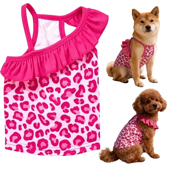 Cat Shirts Solid Color Dog Clothes Summer Sleeveless Pet T Shirts, Denbek Breathable Dog Clothes - Lightweight & Stretchy Sleeveless Vest Tank Top T-Shirt for Small, Medium, and Large Dogs
