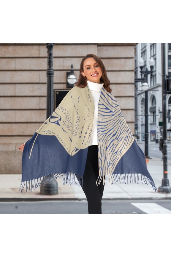 Cat Side Winter Scarf for Women Fashion Warm Long Soft Blanket Scarves Gifts
