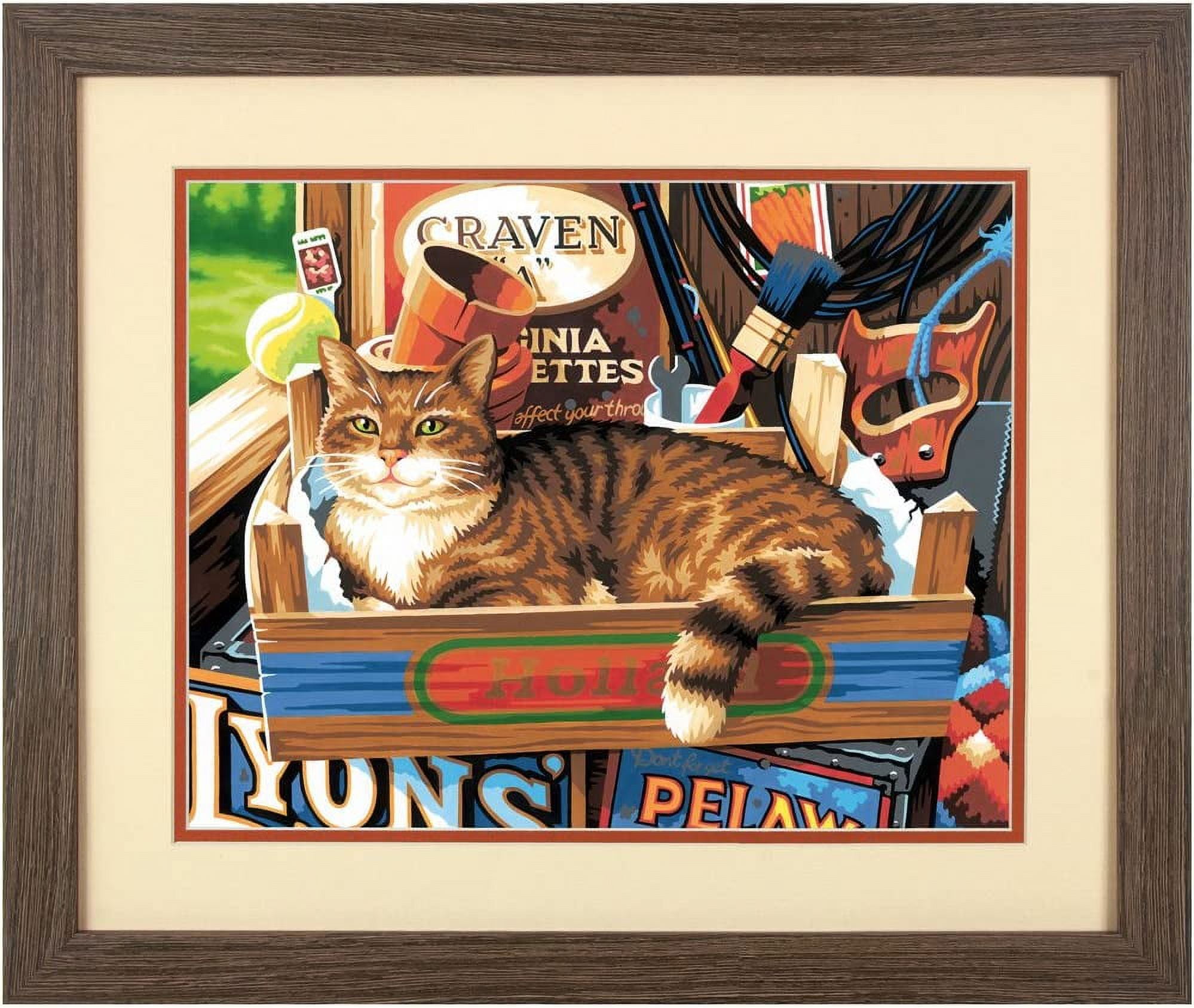 Cat Signs Paint by Numbers for Adults, 14'' W x 11'' L