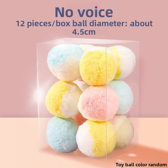 Cat Silent Ball Quiet Self-Entertainment Chew-Resistant Silent Ball Slightly Elastic Cat Teaser Toy Ball