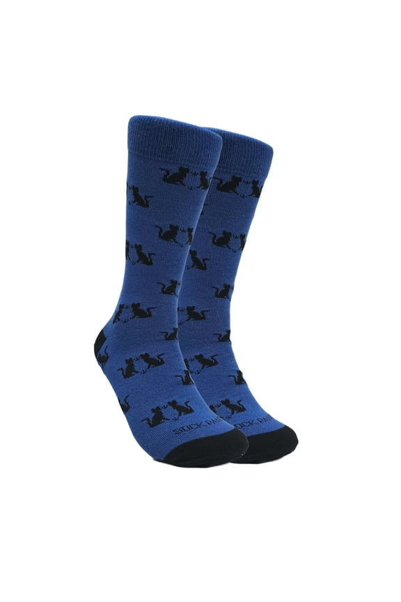 Cat Silhouette Pattern Socks from the Sock Panda (Adult Large - Men's Shoe Sizes 8-12)