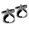 thumbnail image 1 of Cat Silhouette Round Cufflinks, 1 of 1
