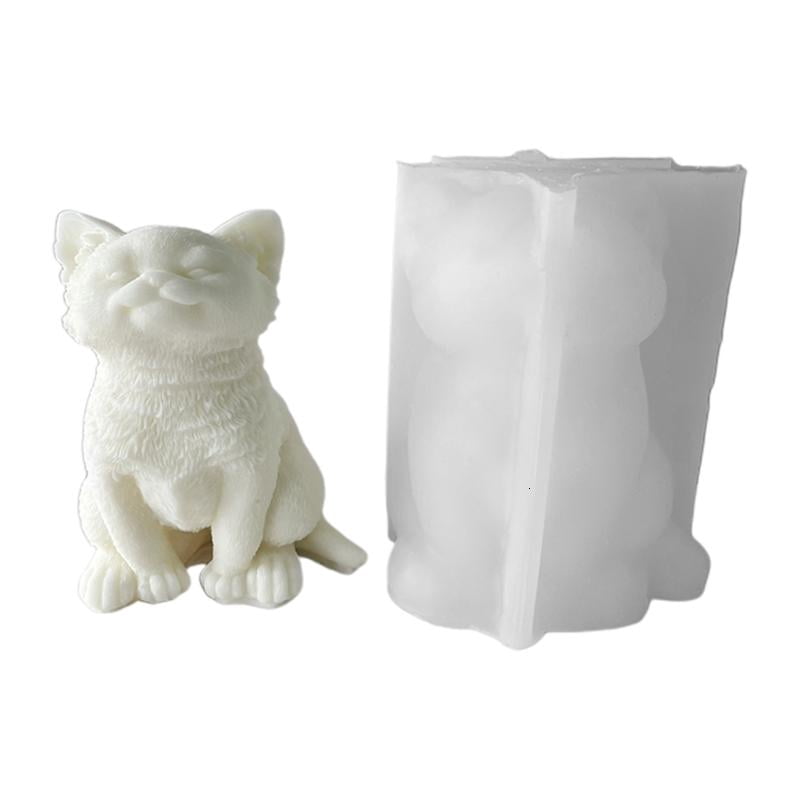Cat-Silicone Candle Mold for Candle Making Plaster Aromatherapy Candle Mold