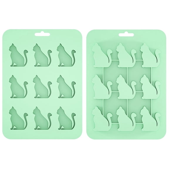 Cat Silicone Ice Cube Tray and Treat Mold, Gifts for Cat Lovers,  Fun Silicone Molds for Ice Cubes, Chocolate, Candy, Cake Decoration, Cupcakes and Jelly
