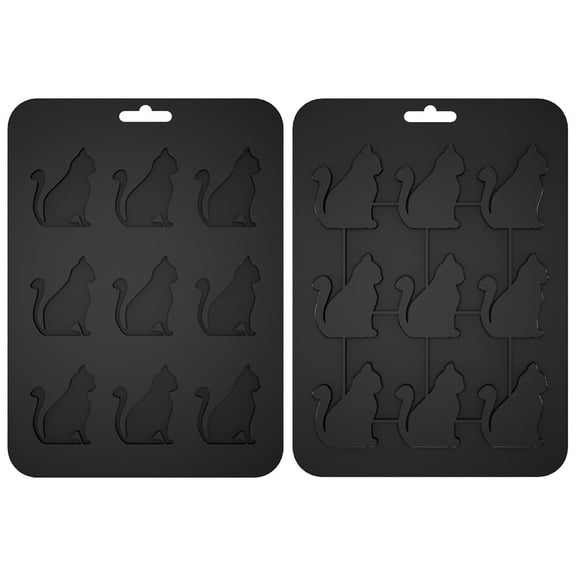 Cat Silicone Ice Cube Tray and Treat Mold, Gifts for Cat Lovers,  Fun Silicone Molds for Ice Cubes, Chocolate, Candy, Cake Decoration, Cupcakes and Jelly