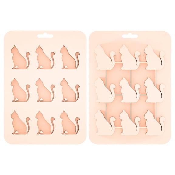 Cat Silicone Ice Cube Tray and Treat Mold, Gifts for Cat Lovers,  Fun Silicone Molds for Ice Cubes, Chocolate, Candy, Cake Decoration, Cupcakes and Jelly
