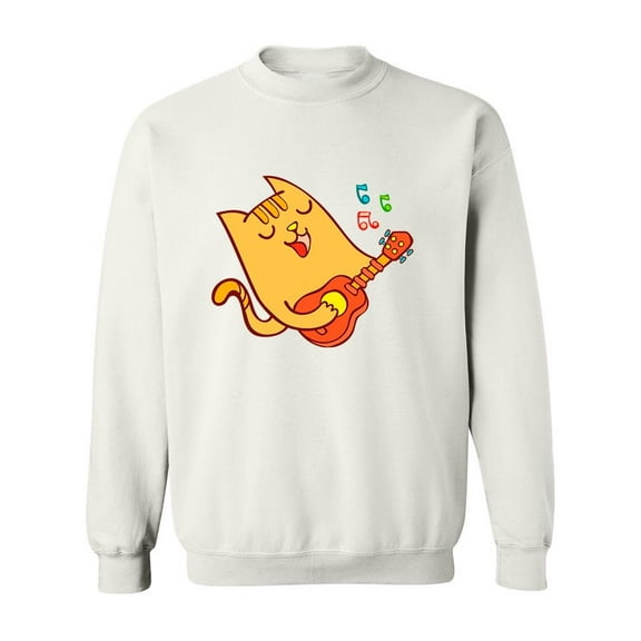 Cat Sings Sweatshirt Men -Image by Shutterstock, Male Small