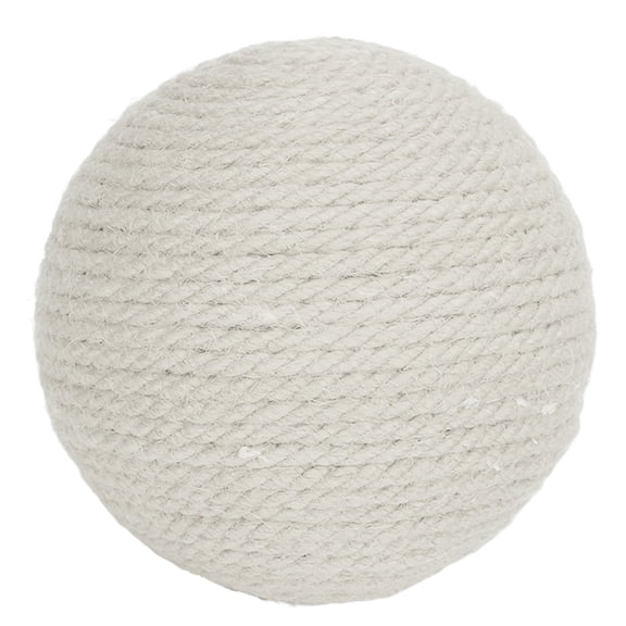 Cat Sisal Ball for Cats to Scratch, Pat, Bite Or Chase, Relieve Boredom Teeth Claws Grinding Interactive Sisal Cat Scratching Ball for Cats Kitten[White]