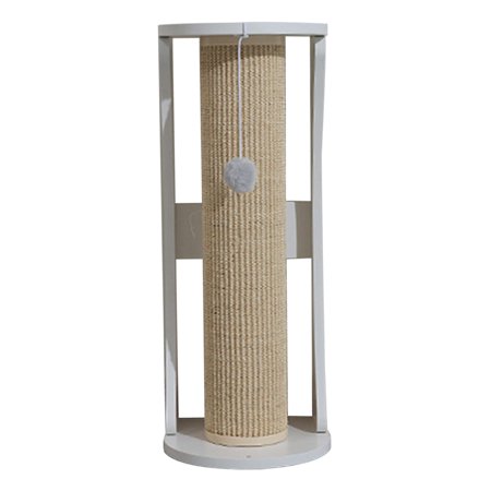 Cat Sisal Cats Scratch Post for Indoor Cats Kitty Large Cats White Beige 63x25cm