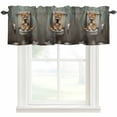 thumbnail image 1 of Cat Sits on The Toilet Window Valance Curtain Funny Cat Rod Pocket Short Curtain for Living Room, Bedroom & Kitchen Window Decor 42x18in, 1 of 8