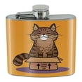thumbnail image 1 of Cat Sitting in Box Stainless Steel 5oz Hip Drink Kidney Flask, 1 of 3
