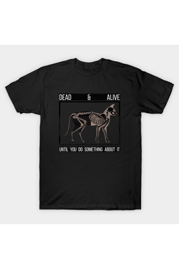 Cat Skeleton X-Ray Anatomy Gothic Medical Science Art Unisex T-Shirt, for men & women, up to size 5XL