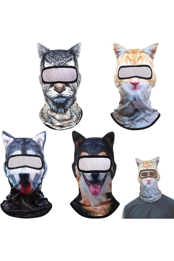 Cat Ski Mask,3D Cat Ski Balaclava Sheisty Face Mask with Ears,Cat Shiesty for Music Festivals,Ski,Party