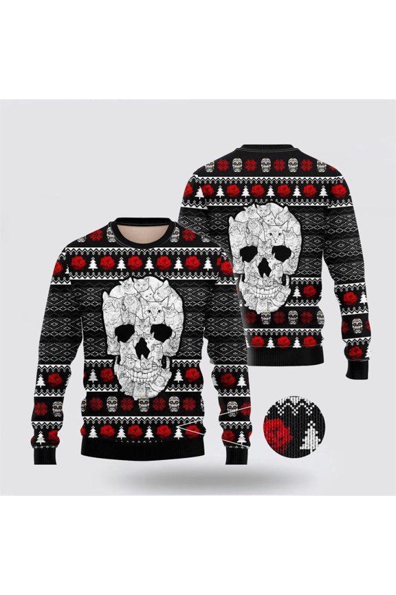 Cat Skull Ugly Christmas Sweater – Christmas Gifts For Frends