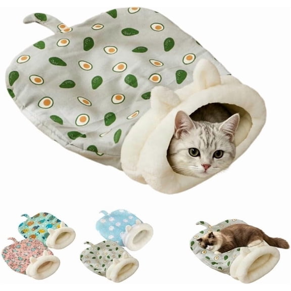Cat Sleeping Bag for Indoor Cats, Cat Sleeping Bag, Pet Snuggle Sack Soft & Safe Cat Tunnel, Play Cozy Hideway, Plush Pet Cave Bed & Burrow Nest Portable Cat Bed for Indoor Cats Kitten Puppy