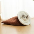 thumbnail image 1 of Cat Sleeping Bag for Indoor Cats Cozy Winter Cats Sleeping Bags Soft Plush Cat Sack Self Warm Pet Bed Cave Kittens Tunnel Pet Hideaway Calming Bed for Kittens, 1 of 2