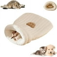 thumbnail image 1 of Cat Sleeping Bag for Indoor Cats Cozy Winter Cat Sleeping Bag Soft Plush Cat Sack Self Warm Cat Bed Cave Fluffy Cat Tunnel Cat Hideaway Calming Sleeping Bag Bed for Cats Kittens, 1 of 13