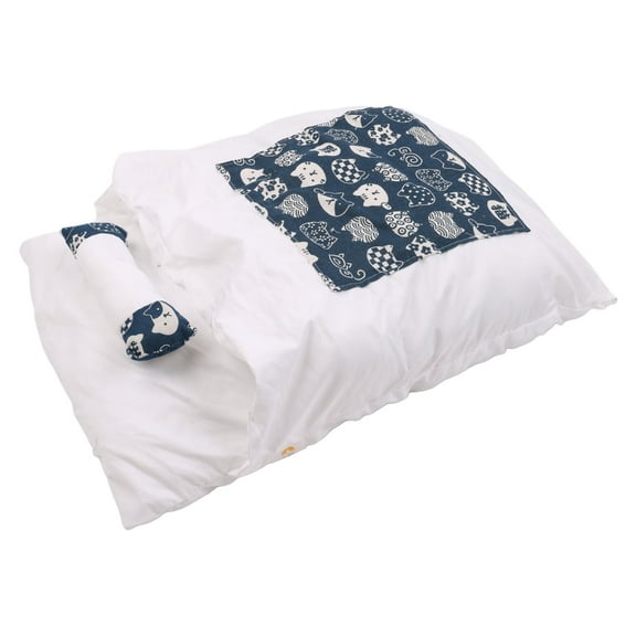 Cat Sleeping Bag Self Warming Cave Bed with Pillow Detachable Easy to Clean