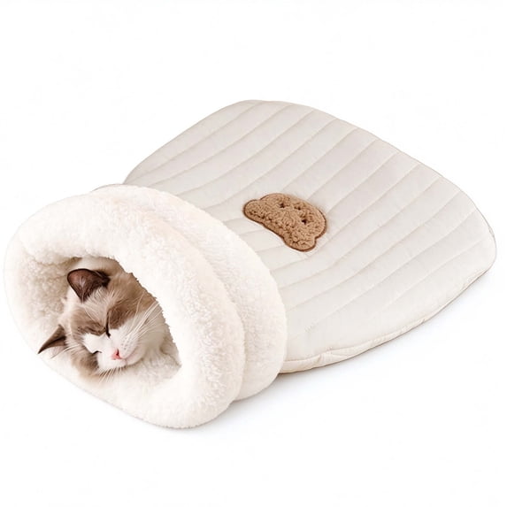 Cat Sleeping Bag, Soft Warm Cozy Pet Bed Sack and Crinkle Cave for ...
