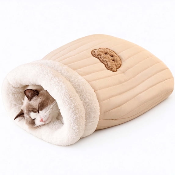 Cat Sleeping Bag, Soft Warm Cozy Pet Bed Sack and Crinkle Cave for ...