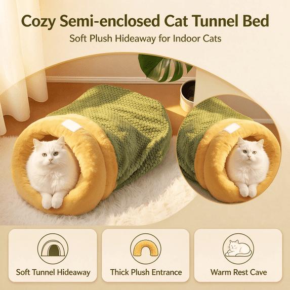 Fully Kitten Cat Sleeping Bag for Indoor Cats Fully Wrapped & Washable Skidproof ...