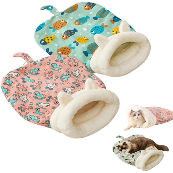 Cat Sleeping Bag for Indoor Cats, Plush Pet Cave Bed & Burrow Nest, Cozy Snuggle Space for Sleeping and Relaxing, Indoor Cat Resting Accessory