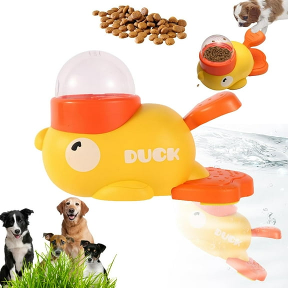 Cat Slot Machine Treat Dispenser, 2-in-1 Duck Treat Dispenser Puzzle Feeder for Cats and Dogs, Slow Feeder for Mental Stimulation and Fun Training