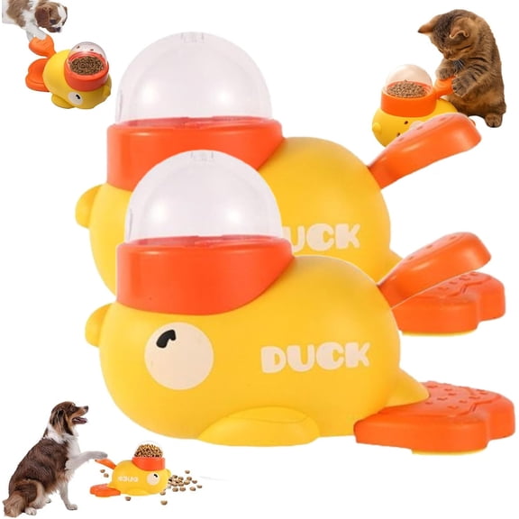 Cat Slot Machine Treat Dispenser,Dog Feeder Puzzle Toy,Duck Treat Dispenser for Cats,Duck Dog Treat Dispenser,Duck Pet Feeder,Interactive Treat Dispensing for Medium and Small Cats,Dogs