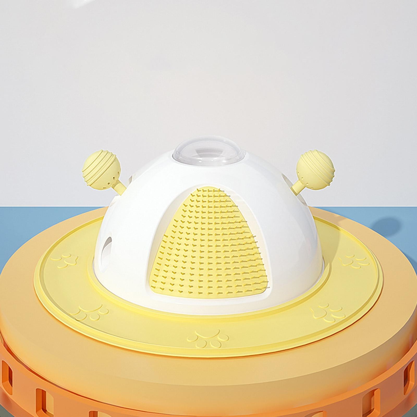 Cat Slow Feeder Toy Interactive Puzzle Toy Treat Ball Indoor Play IQ Training Puppy - Yellow