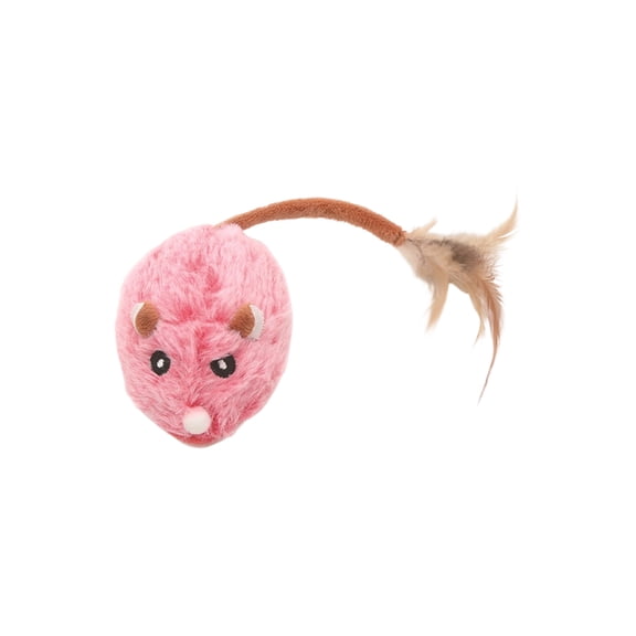 Cat Smart Mouse Toy Cat Voice Electric Little Mouse Plush Teasing Cat Toy Feather Mouse Tail Cat Toy Self Hi Soothing Teasing Cat Stick Simulation Plush Automatic Standby Avoidance Obstacle Touch Run