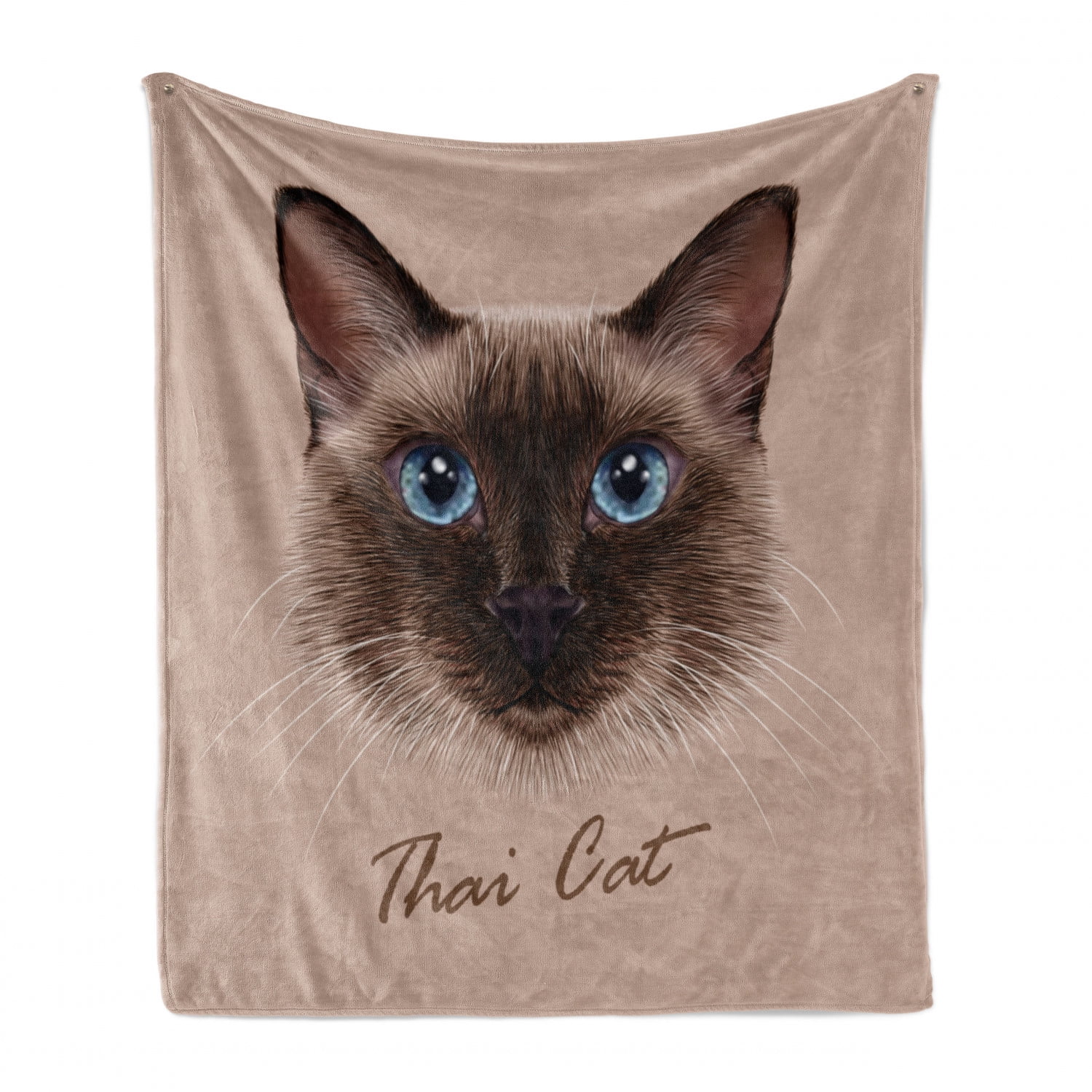 Cat Soft Flannel Fleece Throw Blanket, Realistic Traditional